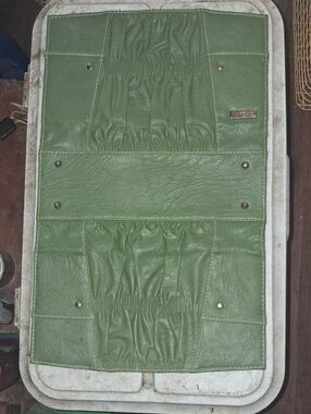 MICHI Olive Green Leather Satchel Organizer